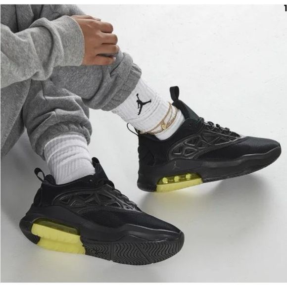 Jordan Shoes - 🚨‼️Final Sale‼️Nike Jordan Air Max 200 XX Black Dynamic Yellow Sneakers 6